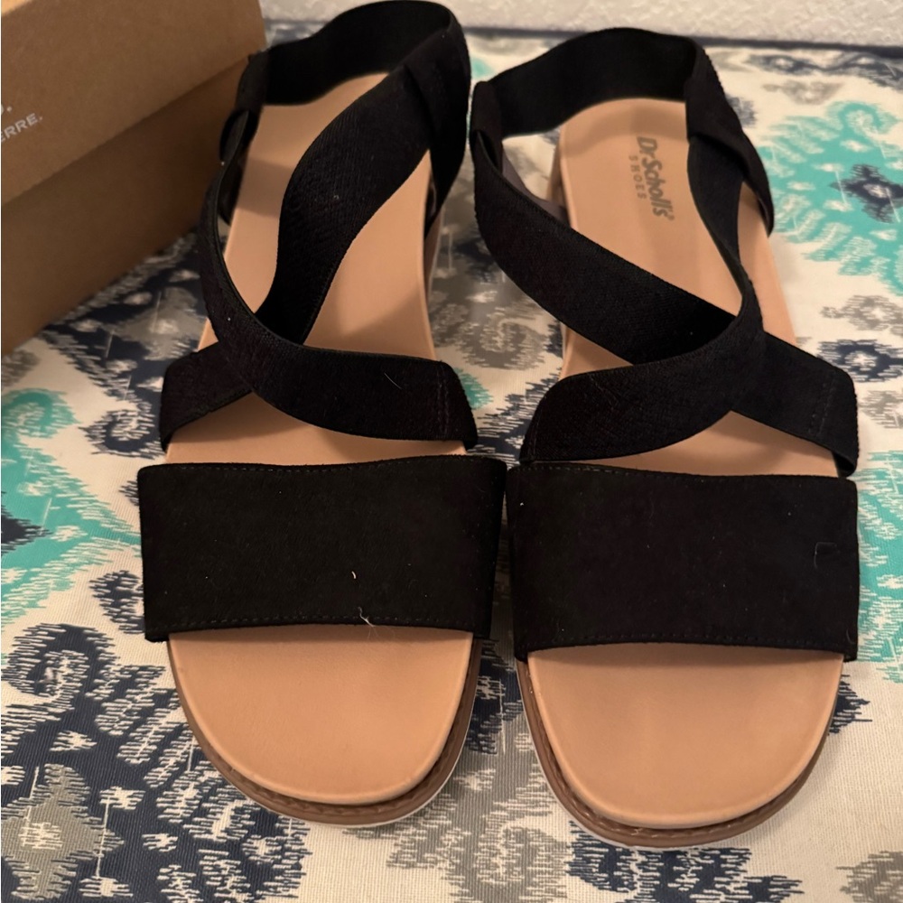 Dr. Scholl's Black Islander Sandals sz 9.5, briefly worn once - Picture 2 of 6